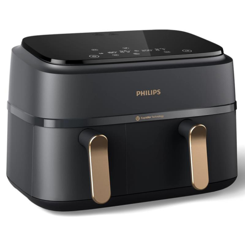 Philips 3000 Seeria Dual Basket Airfryer, 9 L, 2750 W, kaks korvi, must - Kuumaõhufritüür / NA352/00
