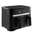TEFAL Dual Easy Fry Essential Airfryer EY901N, Power 2700 W, Capacity 8.3 L, Black