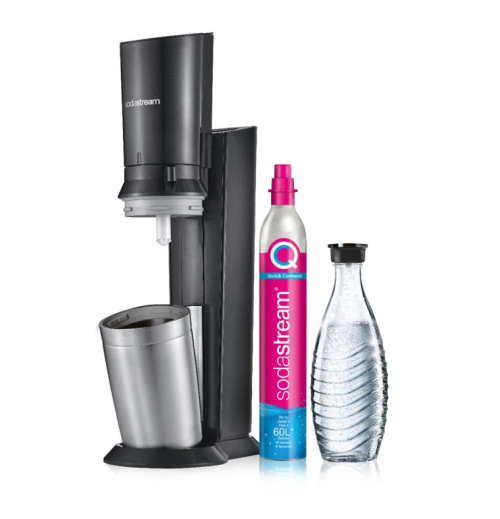 SodaStream Crystal 3.0 Metal, Stainless steel Black
