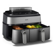 Philips Dual Basket Airfryer | NA555/00 5000 series | Power 2750 W | Capacity 9 L | RapidAir Plus | Silver
