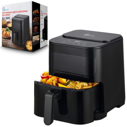 Extralink HOME AIR 5.2L EU SJ-520 fryer Single 1600 W Hot air fryer Black