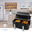 Nedis KAAF320BK fryer Double 4.2 L Stand-alone 2600 W Hot air fryer Must