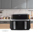 Nedis KAAF320BK fryer Double 4.2 L Stand-alone 2600 W Hot air fryer Must