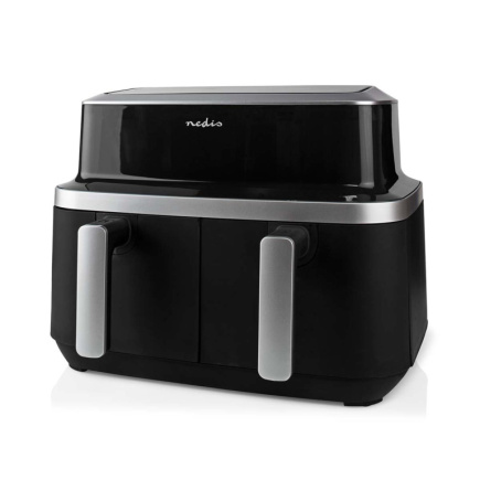 Nedis KAAF320BK fryer Double 4.2 L Stand-alone 2600 W Hot air fryer Must
