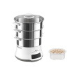 Tefal Convenient Series Deluxe VC502D steam cooker 3 basket(s) Countertop 900 W Stainless steel, Valge