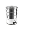 Tefal Convenient Series Deluxe VC502D steam cooker 3 basket(s) Countertop 900 W Stainless steel, Valge