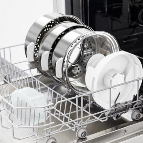 Tefal Convenient Series Deluxe VC502D steam cooker 3 basket(s) Countertop 900 W Stainless steel, Valge