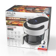 Adler Air Fryer Oven with Glass Bowl | AD 6316 | Power 1200 W | Capacity 3 L | Convection | Valge/Must