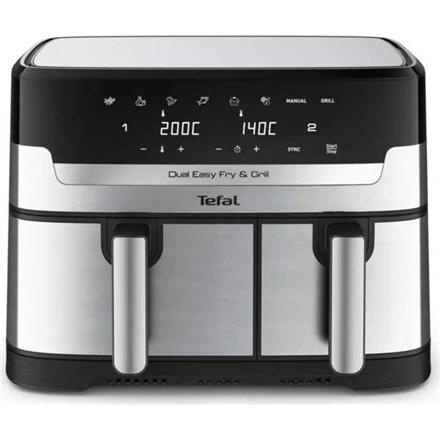 TEFAL Fryer | EY905D10 | Capacity 5.2+3.1 L | Hot air technology | Stainless Steel/Must