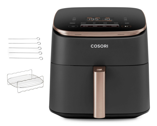 Cosori Turbo Blaze Chef Edition Single 6 L Stand-alone 1725 W Hot air fryer Must, Pink gold