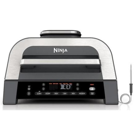 NINJA | 6-in-1 MAX Grill and Air Fryer | DG551EU | 3.8 L | Number of programs 6 | Silver/Черный