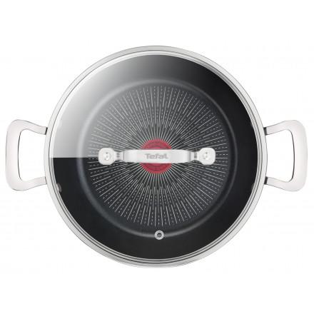 TEFAL | Pot Excellence | G2557153 | 26 cm | Titanium | Black | Dishwasher proof | Lid included