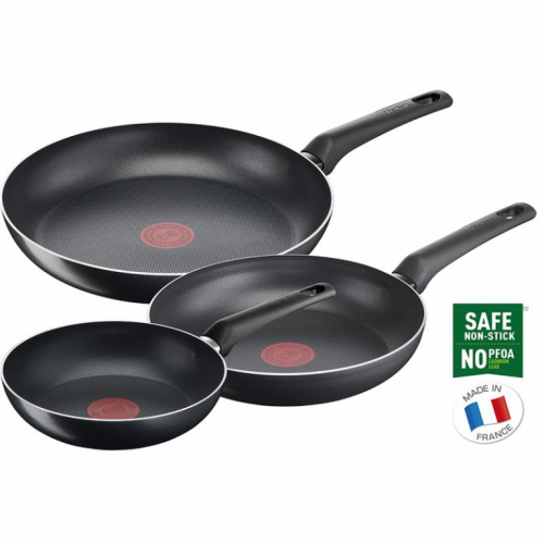 Tefal Simple Cook, 20/24/28 cm, 3-osaline, must - Praepannide komplekt / B5569153