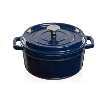 GRAND FEU | Pot | FEUDARKBLUE | 4.7 L | Cast iron | Dark blue | Lid included