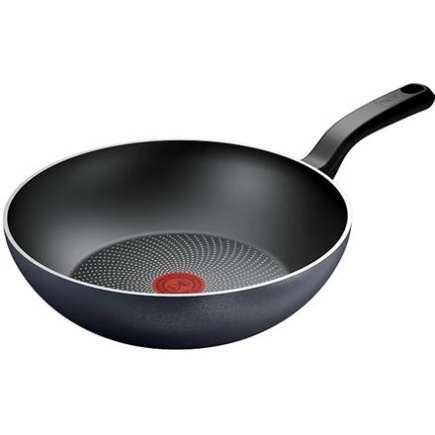 TEFAL Pan | H0561942 | Wok | Diameter 28 cm | Suitable for induction hob | Fixed handle | Black