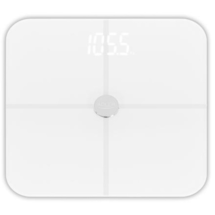 Adler Smart Bathroom Scale | AD 8187 | Maximum weight (capacity) 180 kg | Accuracy 100 g | Body Mass Index (BMI) measuring | White 451170