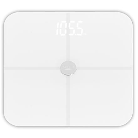 Adler Smart Bathroom Scale | AD 8187 | Maximum weight (capacity) 180 kg | Accuracy 100 g | Body Mass Index (BMI) measuring | White