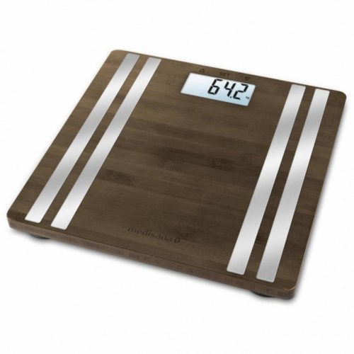 Medisana BS 552 Rectangle Bamboo, Silver Electronic personal scale