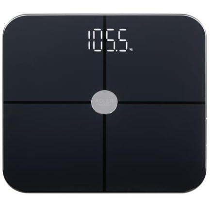 Adler Smart Bathroom Scale | AD 8187 | Maximum weight (capacity) 180 kg | Accuracy 100 g | Body Mass Index (BMI) measuring | Black 451172