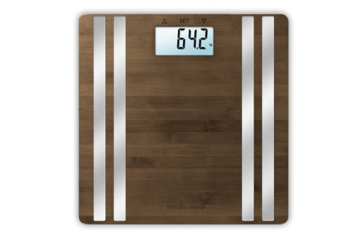 Medisana BS 552 Rectangle Bamboo, Silver Electronic personal scale