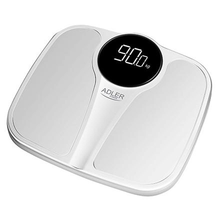 Adler | Bathroom Scale | AD 8172w | Maximum weight (capacity) 180 kg | Accuracy 100 g | Body Mass Index (BMI) measuring | Valge
