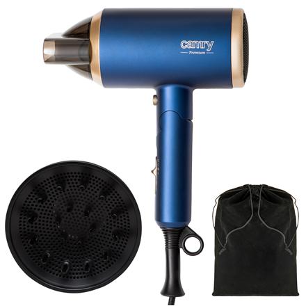 Camry | Hair Dryer | CR 2268 | 1800 W | Number of temperature settings 2 | Ionic function | Diffuser nozzle | Blue/Gold 415461