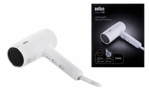 Braun HD 2.1 wit hair dryer 2100 W White