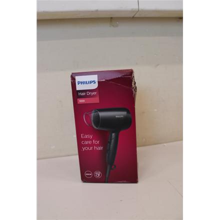 Восстановленный. PHILIPS BHC010/10 Hair Dryer, EssentialCare, Power 1200 W, Black | Philips DAMAGED PACKAGING