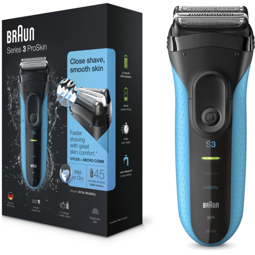 Braun Series 3 ProSkin 3010s (schwarz/blau)