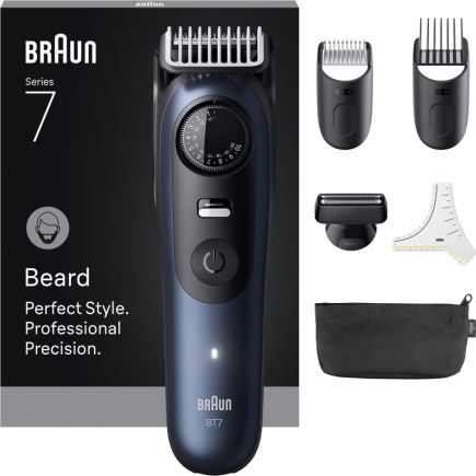 Braun Series 7 Beard Trimmer BT7520 244909 Akku/Netz deep blue metallic 6 Aufsät