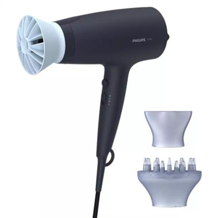 Philips | Hair Dryer | BHD360/20 | 2100 W | Number of temperature settings 6 | Ionic function | Diffuser nozzle | Must/Blue
