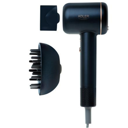Adler Hair Dryer | AD 2270 SUPERSPEED | 1600 W | Number of temperature settings 3 | Ionic function | Diffuser nozzle | Blue Adler Hair Dryer | AD 2270 SUPERSPEED | 1600 W | Number of temperature settings 3 | Ionic function | Diffuser nozzle | Blue