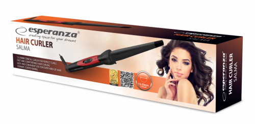 Esperanza SALMA Curling iron Warm Black, Red 1.7 m