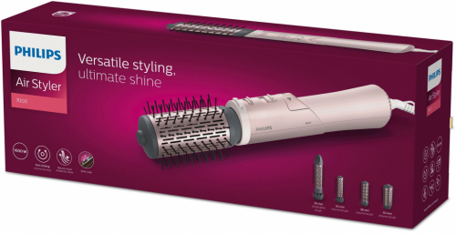 Philips 7000 series BHA735/00 hair styling tool Hot air brush Warm Pink 1000 W 1.8 m