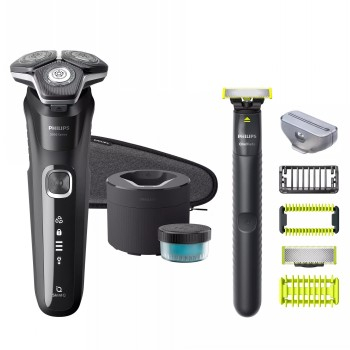 PHILIPS SERIES 5000 LADATTAVA WETDRY PARRANAJOKONE + ONEBLADE SET