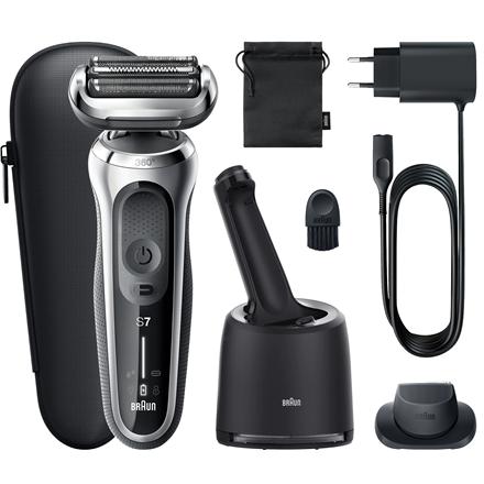 Braun | Shaver | 71-S7200cc | Operating time (max) 50 min | Wet & Dry | Silver/Black 376382