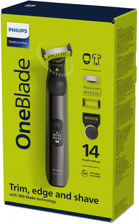 Philips OneBlade Pro Foil shaver Trimmer Chrome