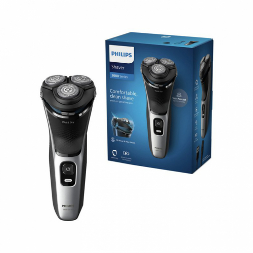 Philips Wet or Dry electric shaver S3143/00, Wet&Dry, PowerCut Blade System, 5D Flex Heads, 60min shaving / 1h charge, 5min Quick Charge T-S3143/00?/PACKAGE