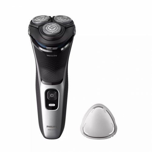 Philips Shaver 3000 Series, Wet & Dry, must/hõbedane - Pardel / S3143/00