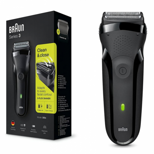 Braun Series 3 300s Foil shaver Trimmer Black, Red