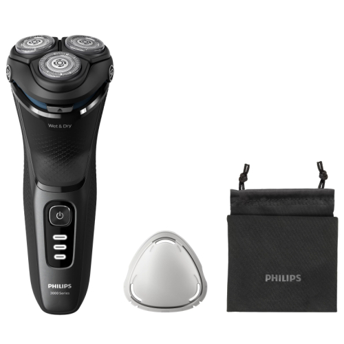 Philips Wet or Dry electric shaver S3244/12, Wet&Dry, PowerCut Blade System, 5D Flex Heads, 60min shaving / 1h charge, 5min Quick Charge