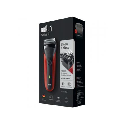 Braun | Series 3 Shaver | 300s | NiMH | Red