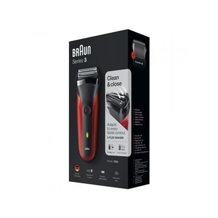 Braun | Series 3 Shaver | 300s | NiMH | Red