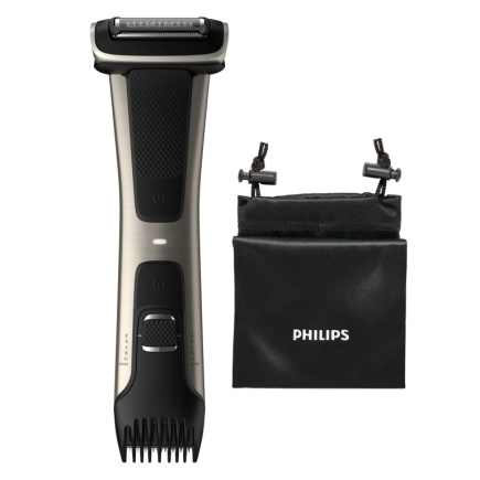 Philips 7000 series showerproof body groomer BG7025/15 skin friendly shaver, 5 adjustable length settings,  80mins cordless use/1h charge