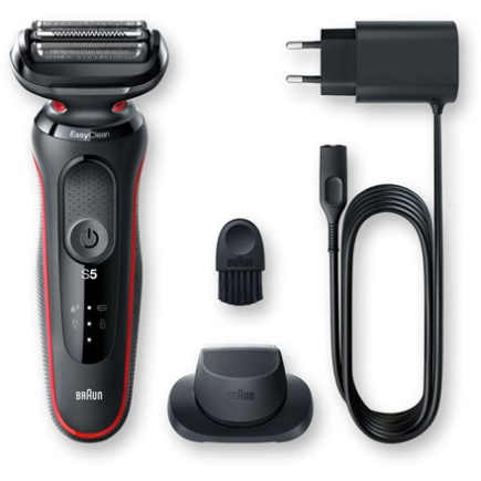 Braun | Shaver | 51-R1200s | Operating time (max) 50 min | Wet & Dry | Черный/Red