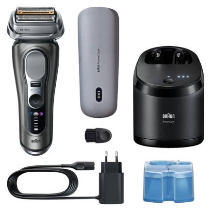Braun Series 9 Pro+ Wet & Dry, 6-ühes SmartCare keskus ja PowerCase reisikarp, tumehall - Pardel / 9675CC