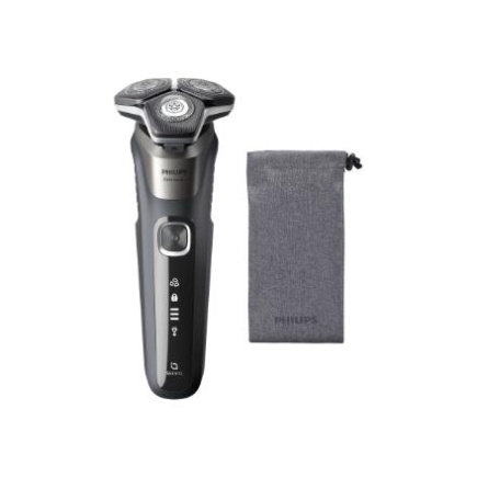 Philips Shaver | S5887/10 Series 5000 | Operating time (max) 60 min | Wet & Dry | Lithium Ion | Gray Philips Shaver | S5887/10 Series 5000 | Operating time (max) 60 min | Wet & Dry | Lithium Ion | Gray