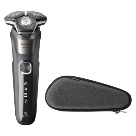 Philips SHAVER Series 5000 S5887/30 men's shaver Rotation shaver Trimmer Must, Grey