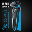 Braun | Shaver | 51-M1000S | Operating time (max) 50 min | Wet & Dry | Lithium Ion | Черный/Blue