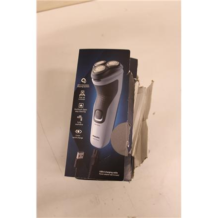 Восстановленный. Philips X3003/00 Beard Shaver, Wet & Dry, Blue/Черный | Philips Beard Shaver | X3003/00 | Operating time (max) 40 min | Wet & Dry | NiMH | Blue/Черный | DAMAGED PACKAGING